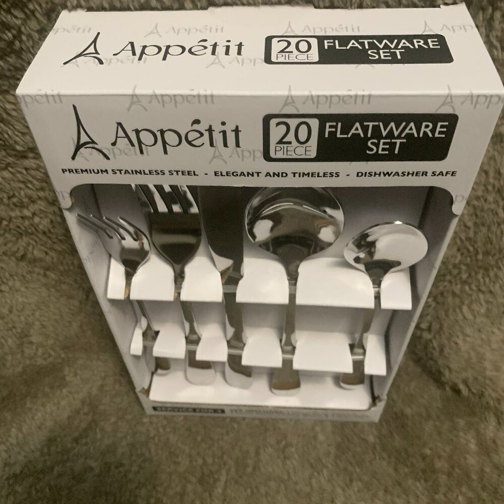 APPETIT 20 Piece Stainless Steel Premium Flatware Set /Service for 4